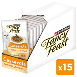 Alimento Fancy Feast Casserole Pollo y Pavo 85g PACK 15 Unidades