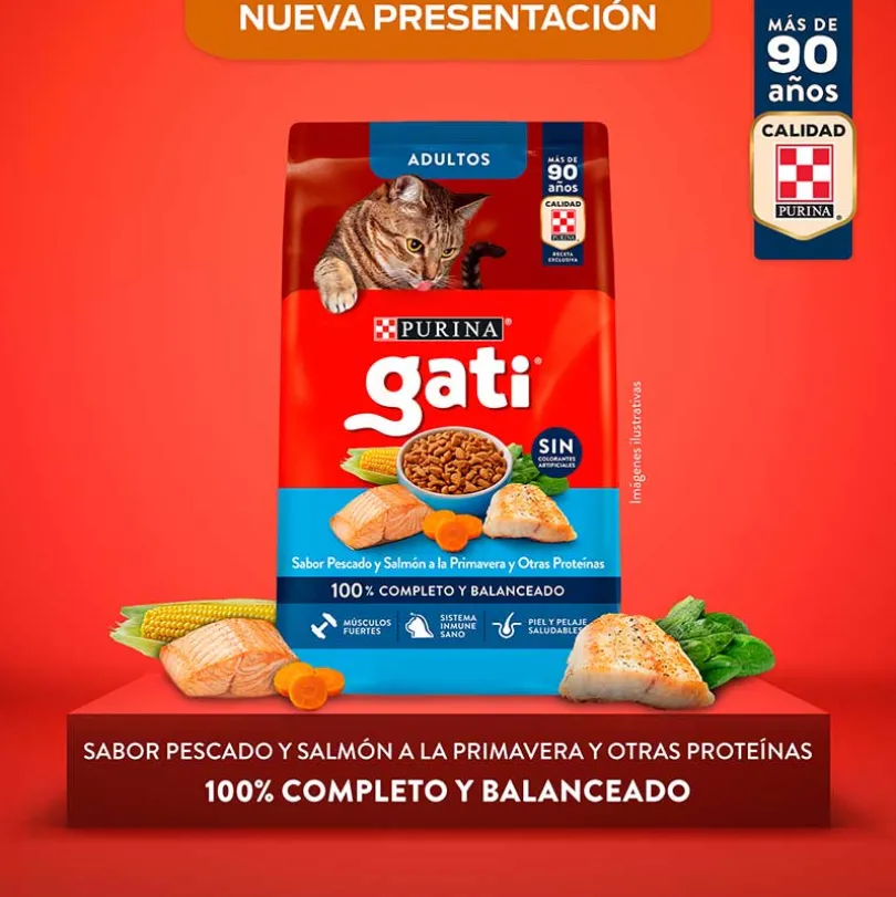 Alimento Gati sabor Pescado y Salmón 1kg