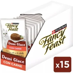 Alimento húmedo Fancy Feast Demi Glace Carne 85g PACK 15 Unidades