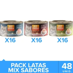 Alimento Húmedo Fit Formula Gato Gourmet Pack Sabores 48un