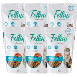 Alimento Húmedo Gato Fellini Salmón Light 85gr x6 unidades