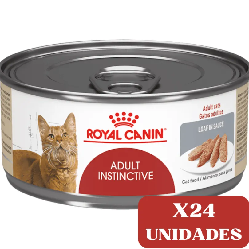 Alimento Húmedo Latas Royal Canin Gato Adulto Instinctive Pate 145gr x24 Unidades