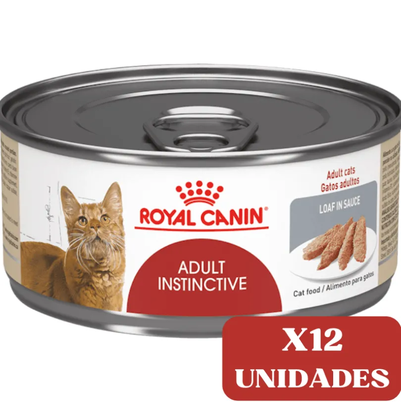Alimento Húmedo Latas Royal Canin Gato Adulto Instinctive Pate 145gr x12 Unidades