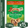 Alimento húmedo para perro DOG CHOW® Adultos Minis y Pequeños Sabor Carne 100gr Pack 15 Unidades