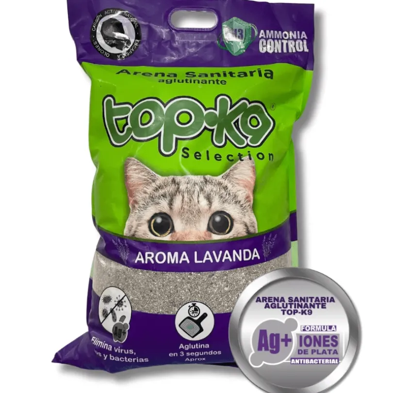 Arena Aglutinante Topk9 Iones De Plata/carbón Activado Lavanda 10kg