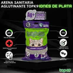 Arena Aglutinante Topk9 Iones De Plata/carbón Activado Lavanda 10kg