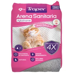 ARENA SANITARIA TALCO BEBE TRAPER 9 KG