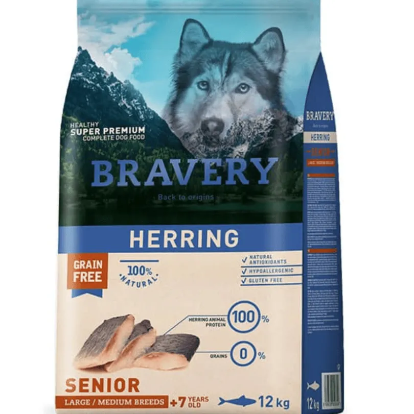 Bravery Dog Herring Senior Large/Medium Breed 4kg