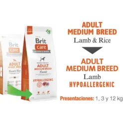 Brit Care Adult Medium Breed Lamb Hypoallergenic 3kg