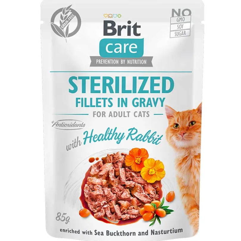 Brit Care Cat Pouch Sterilized Rabbit 85gr