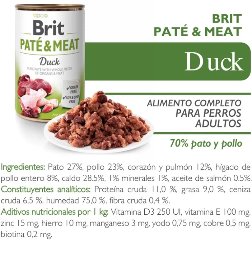 Brit Care Paté & Meat Duck - Pack 6 Unidades