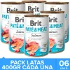 Brit Care Paté & Meat Salmón - Pack 6 Unidades