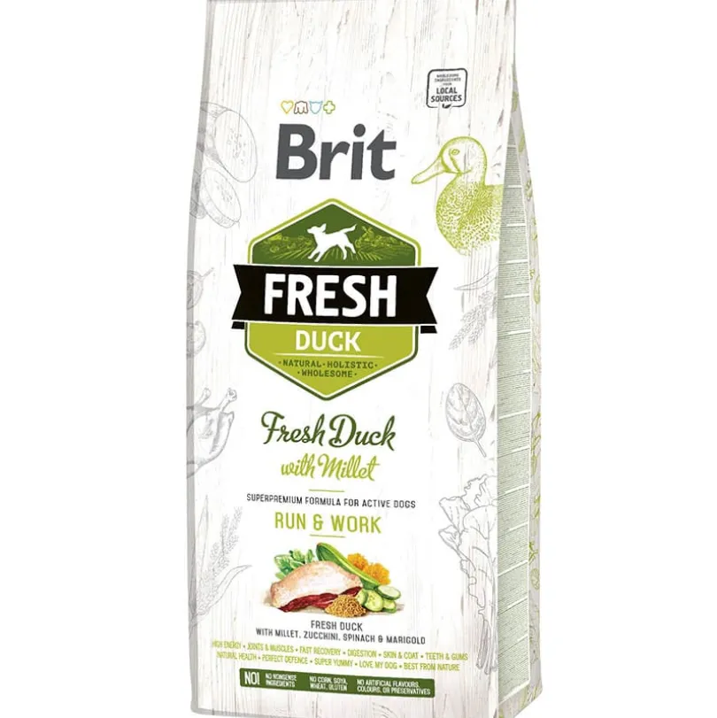 Brit Fresh Duck with Millet Adult Active Run and Work 12kg