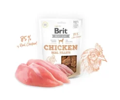 Brit Meaty Jerky Chicken Snack Para Perros Sabor Filete de Pollo 80gr
