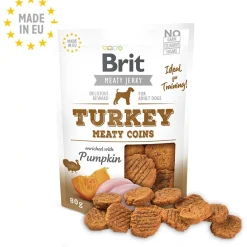 Brit Meaty Jerky Turkey Coins Snack Para Perros Sabor Pavo 80gr