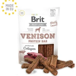 Brit Meaty Jerky Venision Protein Bar Snack Para Perros Sabor Venado 80gr