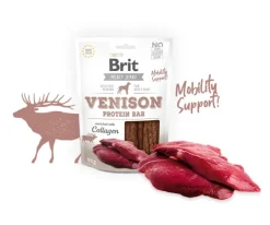 Brit Meaty Jerky Venision Protein Bar Snack Para Perros Sabor Venado 80gr