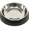 Cat it Plato Acero Inoxidable con Borde Bajo Color Negro