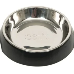 Cat it Plato Acero Inoxidable con Borde Bajo Color Negro