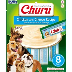 Churu para perros Sobre 8 Tubitos Sabor Pollo y Queso