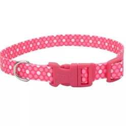 Coastal Style Pink Dots Collar para Perros Talla xs