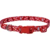 Coastal Style Red Bones Collar para Perros Talla M