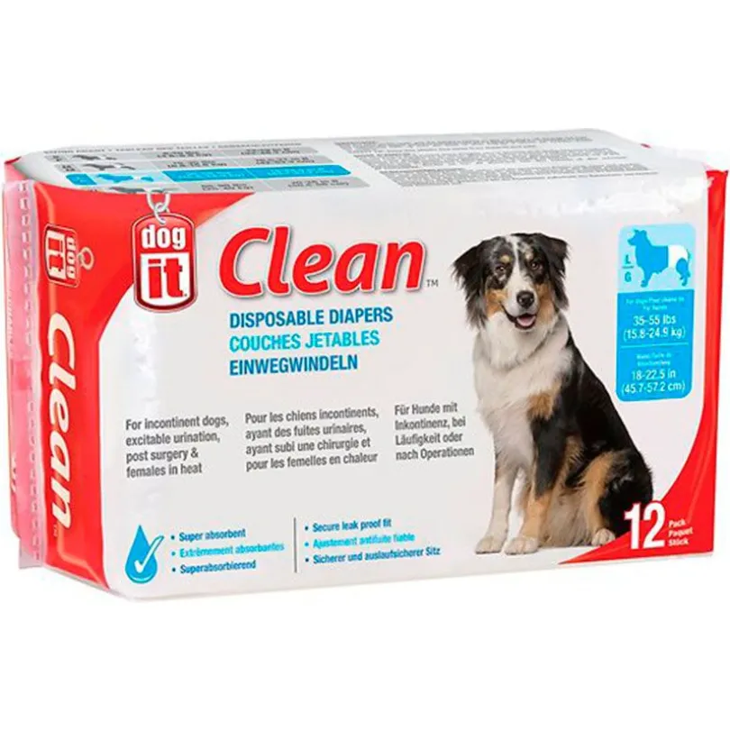 Dog It Pañales desechables para perros 16 a 25kg