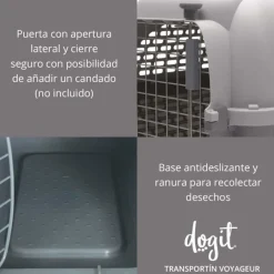 Dogit Transportador Voyageur Medium Color Azul con Gris