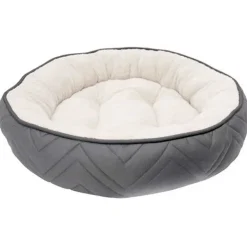 Dreamwell Cama Redonda Gris y Blanco