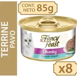 Fancy Feast Terrine con Pavo 85gr x 8 Unidades (Chunky Turkey Feast)