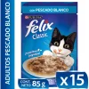 Felix Adultos Pescado Blanco 85gr Pack 15 Unidades