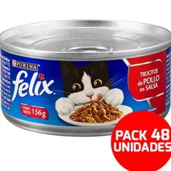 Felix en Latas - Solo Trozos de Pollo en Salsa - Pack 48 unidades