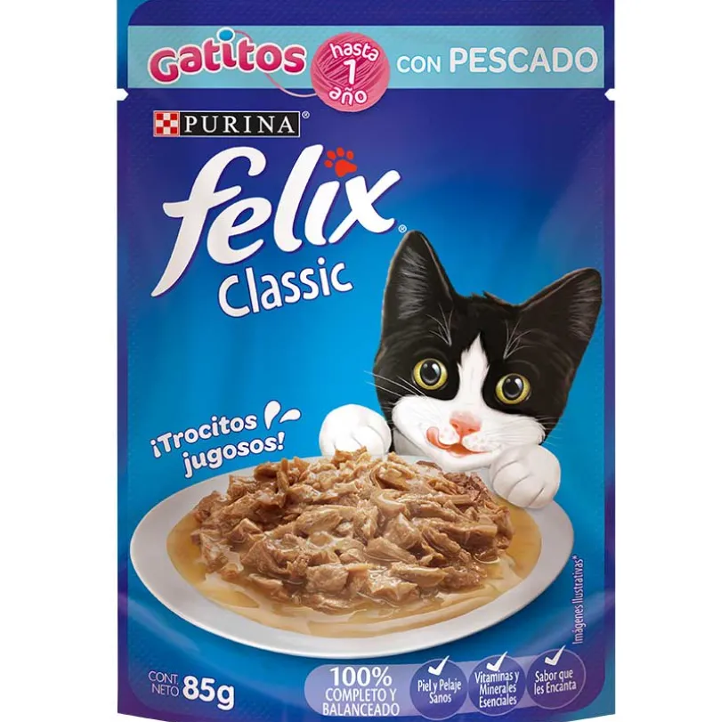 Felix Gatitos Pescado en Salsa 85gr