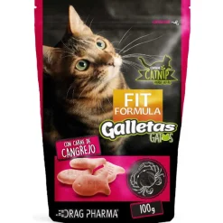 Fit Formula Galletas con Catnip para Gatos Sabor Cangrejo 100gr