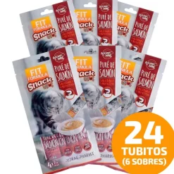 Fit Formula Snack para Gatos Pure de Salmón 60gr Pack 6 Sobres