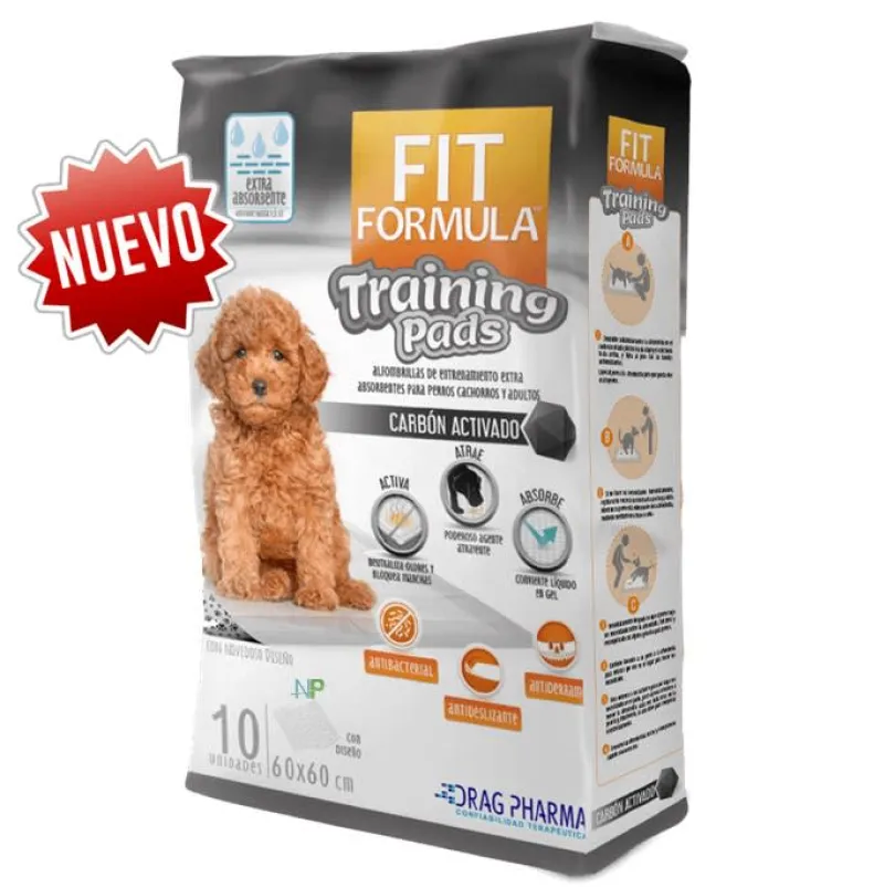 Fit Formula Training Pads Carbón Activado 60x60cm 10unidades