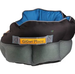 Gigwi Place Cama Cuadrada Gris con Azul Large