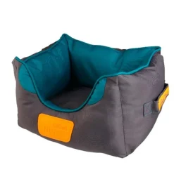Gigwi Place Cama Cuadrada Gris con Verde Large