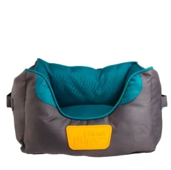 GIGWI PLACE CAMA CUADRADA GRIS/VERDE MEDIUM 55x45x23 cm