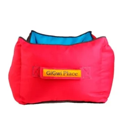 Gigwi Place Cama Cuadrada Rojo con Azul Large