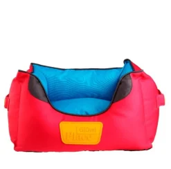 GIGWI PLACE CAMA CUADRADA ROJO/AZUL MEDIUM 55x45x23 cm