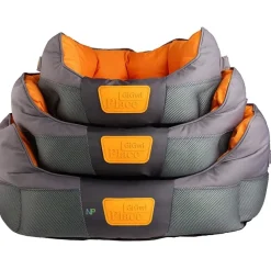 GIGWI PLACE CAMA REDONDA GRIS/NARANJO MEDIUM 65x40x20 cm