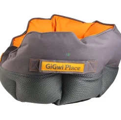 GIGWI PLACE CAMA REDONDA GRIS/NARANJO MEDIUM 65x40x20 cm
