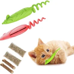Gigwi Raton con Catnip Para cuidado dental Rojo