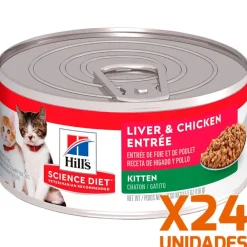 Hills Lata Cat Kitten - Receta de Higado de Pollo Pack 24 Unidades