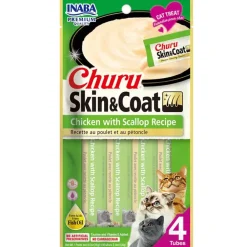 Inaba Churu Cat Skin Coat Pollo y Ostiones 56gr