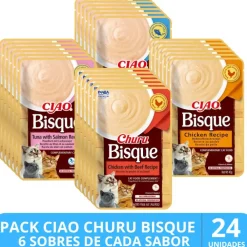Inaba Ciao Churu Cat Bisque Pack Degustacion 24 unidades