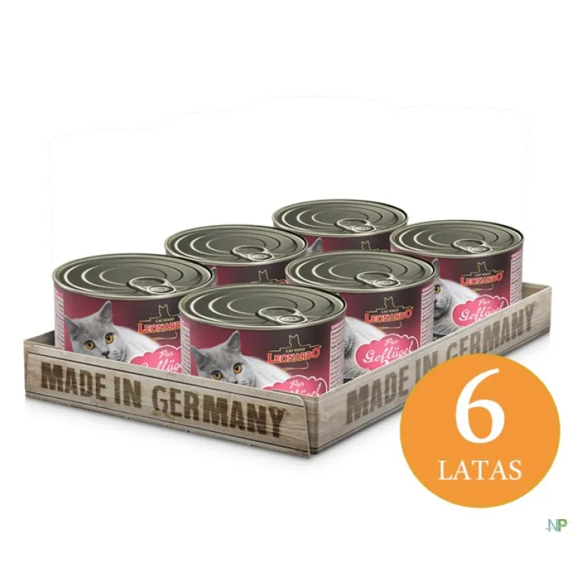 Lata Leonardo Quality Selection Geflugel (Ave) 200gr x 6 unidades