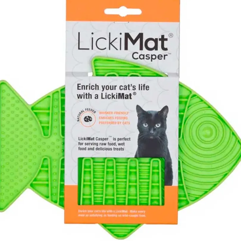 Lickimat Casper Plato Para Gato Verde