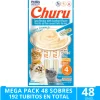 Mega Pack 48 Sobres Inaba Ciao Churu Atún y Mariscos (192 Tubitos)